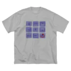 日向のレジャーシート。のグルニコ(青赤) ビッグシルエットTシャツ