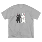 シシシFRIENDSのシシシうさぎ&シシシくろねこ Big T-Shirt