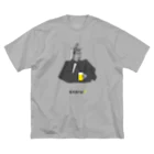 ビールとアート TM-3 Designの偉人 × BEER（源頼朝）黒線画 Big T-Shirt