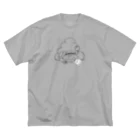 そばたらみかんさん🍊の夏を満喫するみかんさん🍊（モノクロ） ビッグシルエットTシャツ