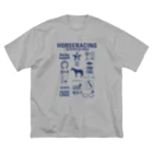 KAWAGOE GRAPHICSのHORSERACING GRAPHICS 紺 ビッグシルエットTシャツ