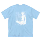 ダイビングタイガーのフリーダイバーWhite 루즈핏 티셔츠