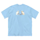 海賊猫 cocoのvictorian cat♡Donation♡お茶会ねこちゃん 『ねこのお茶会』 ビッグシルエットTシャツ