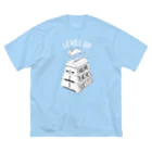 ねこぜもんのLEVEL UP FTS しろいロゴ Big T-Shirt