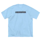 TシャツジャパンSUZURI店🇯🇵のアセンション（ASCENSION）黒文字 ビッグシルエットTシャツ