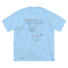 ぺんぎん24の幸せの鍵しっぽネコ(グレー) Big T-Shirt