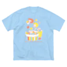 spicemachine-shopのMainichi kodomo popcorn ビッグシルエットTシャツ