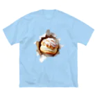 nekotama0224の飛び出すシュークリーム ビッグシルエットTシャツ