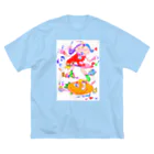 peace11newsのここ刹那において太陽も地球も亀も私と一緒 ビッグシルエットTシャツ