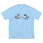 Fondhuの曖昧な阿吽（狛犬） ビッグシルエットTシャツ