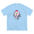 犬グッズの店しえるぶるーのかき氷ワンちゃん　氷イチゴ　ペキニーズ　ホワイト Big T-Shirt