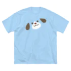 TICTOCのどうぶつショップのほんわか通りのわんこさん（BIG FACE） ビッグシルエットTシャツ