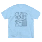 栞子のデグーの飼い方Tシャツ(モノクロ) Big T-Shirt