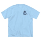 ペアTシャツ屋のシバヤさんのペア(BRIDE)ヒール_ブルー Big T-shirts