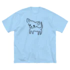 akane_art（茜音工房）のゆるチワワ（クリア） ビッグシルエットTシャツ