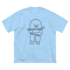 MOGURAのもぐら✕みみず ビッグシルエットTシャツ