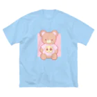 かわいいもののおみせ　いそぎんちゃくのぴえんTシャツくまさん ビッグシルエットTシャツ