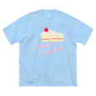 レモンスカッシュの泡のショートケーキ（文字入り） ビッグシルエットTシャツ