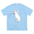 NIKORASU GOのミニピンデザイン「お座り中」（Tシャツ・パーカー・グッズ・ETC） ビッグシルエットTシャツ