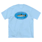 猫と釣り人のAMAGO_2R ビッグシルエットTシャツ