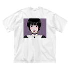 眠（ﾐﾝ）の舌ﾋﾟｱﾋﾟ女の子 ビッグシルエットTシャツ