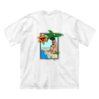 sumika💙🧜‍♀️/suumのpalm tree&sun ビッグシルエットTシャツ