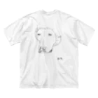 今日の白子のしらっＴ（瞬膜）バックプリント ビッグシルエットTシャツ