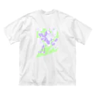 強ガールSHOPのI♡強ガール green&purple ver. ビッグシルエットTシャツ