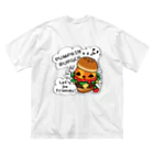 イラスト MONYAAT のバックプリント Gz かぼちゃバーガーA ビッグシルエットTシャツ