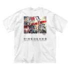 9INEHEADSのREV_Black ビッグシルエットTシャツ