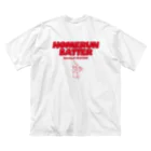 89-baseballのホームランバッター　赤 ビッグシルエットTシャツ