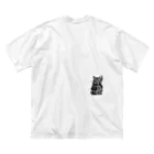 Bohcaの野生的な猫 ビッグシルエットTシャツ