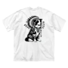 BaRiのインディアン×ボーダーコリー Big T-Shirt