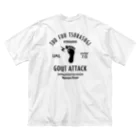 kg_shopの[★バック] GOUT ATTACK (文字ブラック) ビッグシルエットTシャツ