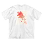 AQUAMETAVERSEのハイビスカスと花びらラフルール1859 Big T-Shirt