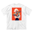 AQUAMETAVERSEの花束をあなたに　Hime  2530 ビッグシルエットTシャツ