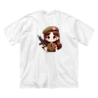 WakuWakustoreのarmy girl Big T-Shirt