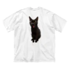 黒猫Onlyの大あくび黒ねこ Big T-Shirt