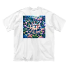 かるるんショップのあじさいと妖精 Big T-Shirt