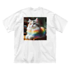 Creation CATの虹色CAT ビッグシルエットTシャツ