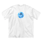 aqua_bioの太陰大極イルカの宝石 ビッグシルエットTシャツ