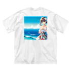 かるるんショップの夏と南国と休日と ビッグシルエットTシャツ