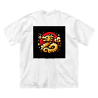 幸福龍神の幸運を呼ぶ金龍ちゃん🐉 ビッグシルエットTシャツ