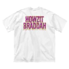 ハワイスタイルクラブの〔Back Print〕 HOWZIT BRADDAH ビッグシルエットTシャツ