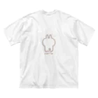 wakayamaのうさぎのたつ君 ビッグシルエットTシャツ