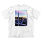 sun・jのCity photo print Big T-Shirt