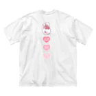 アジサイの織のおすましBunny いちご味 ビッグシルエットTシャツ