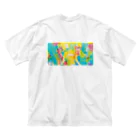 Akiss art ONLINE SHOPのあなたと見つめ合う ビッグシルエットTシャツ