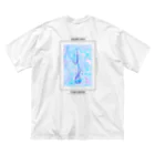 FALLASLEEPのunreal . / white Big T-Shirt