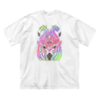 せきね まりのの(ウラ)レインボーフラミンゴ🦩🌈 ビッグシルエットTシャツ